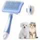 Vinabo Cat Brush Clean Pet Hair with One Button, Pet Brushes, Dog Brush Long Hair, Cat Brush Short Hair, Cat Brush Long Hair Removal of Undercoat, Loose Fur and Dirt - Blue Vinabo Cat Brush Clean Pet Hair with One Button, Pet Brushes, Dog Brush Long Hair, Cat Brush Short Hair, Cat Brush Long Hair Removal of Undercoat, Loose Fur and Dirt - Blue