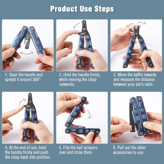 Vinabo Professional claw scissors for dogs and cats in animal salon quality - claw cutter, claw care for home - claw care easy and safe for home thanks to the spacer - safety guard Vinabo Professional claw scissors for dogs and cats in animal salon quality - claw cutter, claw care for home - claw care easy and safe for home thanks to the spacer - safety guard