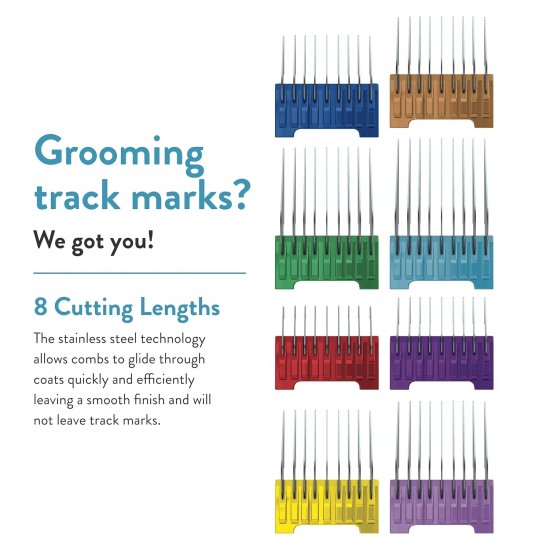 WAHL Arco Stainless Steel Comb Set WAHL Arco Stainless Steel Comb Set