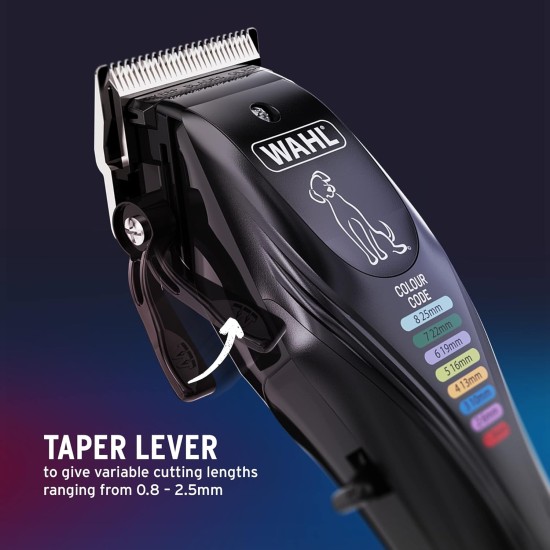 WAHL Color Pro Rechargeable Pet Clipper with Coded Combs Full Coat Grooming for Dogs Noiseless Cordless Cordless Black WAHL Color Pro Rechargeable Pet Clipper with Coded Combs Full Coat Grooming for Dogs Noiseless Cordless Cordless Black