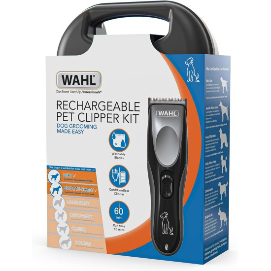 WAHL Performer Dog Clippers, Wireless Grooming Kit, Low Noise and Vibration, Pet Grooming at Home, Ergonomic Design, Precision Ground Blade WAHL Performer Dog Clippers, Wireless Grooming Kit, Low Noise and Vibration, Pet Grooming at Home, Ergonomic Design, Precision Ground Blade