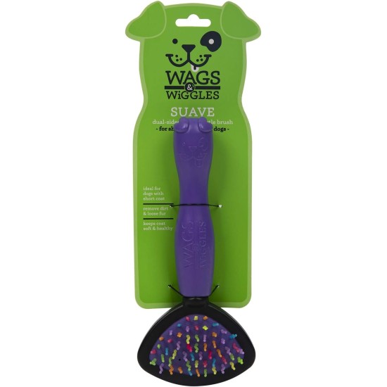 Wags & Wiggles Small Double Sided Bristle and Nodding Needle Brush for Short Haired Dogs Wags & Wiggles Small Double Sided Bristle and Nodding Needle Brush for Short Haired Dogs