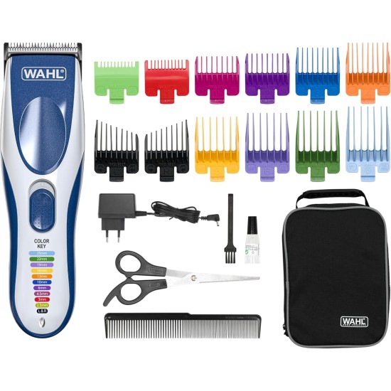 Wahl ColorPro Cordless Hair Clipper, Blue, Silver 09649-016 Wahl ColorPro Cordless Hair Clipper, Blue, Silver 09649-016