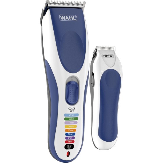 Wahl ColorPro Cordless Hair Clipper, Blue, Silver 09649-016 Wahl ColorPro Cordless Hair Clipper, Blue, Silver 09649-016