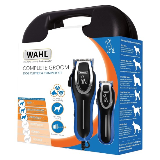 Wahl Complete Pet Grooming Dog Clipper & Trimmer Kit Dog Clippers Pet Grooming Low Noise Wired Pet Clippers Pet Trimmer Groom Pets Home Wahl Complete Pet Grooming Dog Clipper & Trimmer Kit Dog Clippers Pet Grooming Low Noise Wired Pet Clippers Pet Trimmer Groom Pets Home