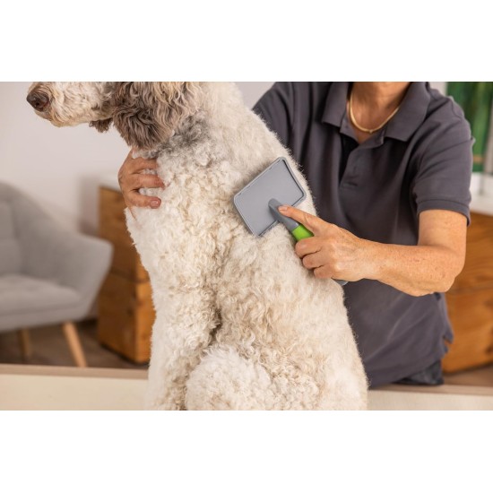 Wahl Large Slicker Brush, Professional Grooming Brush, Pet Brush for Dogs and Cats, Pet Grooming Tools, Slicker Brushes for Long Short Haired Animals, Gel Handle Wahl Large Slicker Brush, Professional Grooming Brush, Pet Brush for Dogs and Cats, Pet Grooming Tools, Slicker Brushes for Long Short Haired Animals, Gel Handle