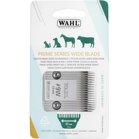 Wahl Prime Series Cutting Set, #9, 2.0 mm, Full Tooth Cutting Set Pet Clipper, Replacement Cutting Set, Replacement Parts for Pet Clipper Machine, Stainless Steel, Rustproof, Precise Cut Wahl Prime Series Cutting Set, #9, 2.0 mm, Full Tooth Cutting Set Pet Clipper, Replacement Cutting Set, Replacement Parts for Pet Clipper Machine, Stainless Steel, Rustproof, Precise Cut