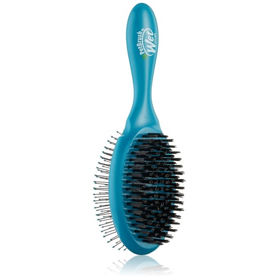 Wet Brush Ultimate Double Sided Detangling Brush - Ultra Soft IntelliFlex Bristles Removes Loose Hair and Dirt for Dogs, Cats, Rabbits, Teal Wet Brush Ultimate Double Sided Detangling Brush - Ultra Soft IntelliFlex Bristles Removes Loose Hair and Dirt for Dogs, Cats, Rabbits, Teal