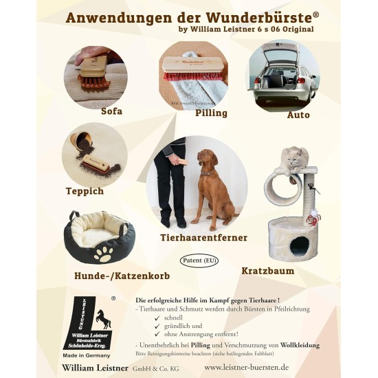 Wunderbürste - Premium Reusable Pet Hair Cleaning Brush - Works Great for Clothes, Furniture and Cars Wunderbürste - Premium Reusable Pet Hair Cleaning Brush - Works Great for Clothes, Furniture and Cars