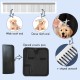 XoeLLe Lot de 2 Dog Scissors for Dogs and Cats, Professional Dog Scissors Set, Pet Scissors with Round Safety Tip, Curved Grooming Scissors, Hair Scissors for Dog Groomer, Beginners, Black