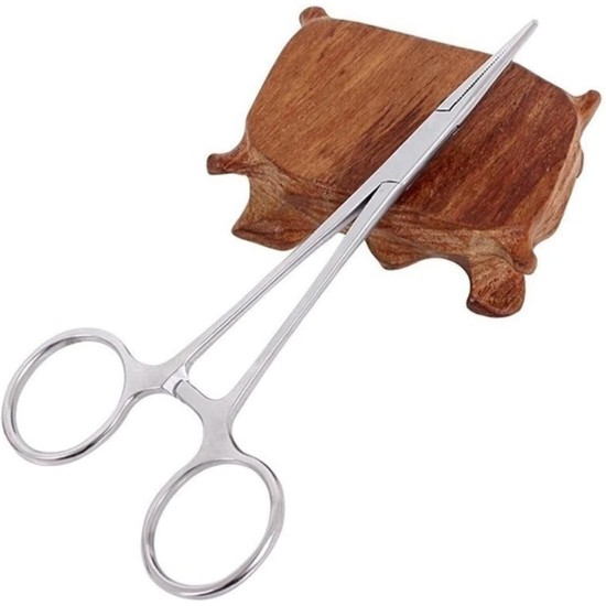 YIYI Hemostat Forceps, 12.5CM High Quality Stainless Steel Dog Cat Pet Scissors Ear Hair Clamp (bent) YIYI Hemostat Forceps, 12.5CM High Quality Stainless Steel Dog Cat Pet Scissors Ear Hair Clamp (bent)