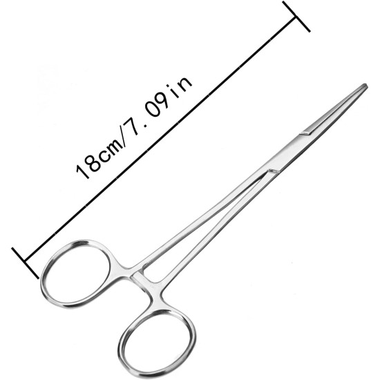 YIYI Hemostat Forceps, 12.5CM High Quality Stainless Steel Dog Cat Pet Scissors Ear Hair Clamp (bent) YIYI Hemostat Forceps, 12.5CM High Quality Stainless Steel Dog Cat Pet Scissors Ear Hair Clamp (bent)