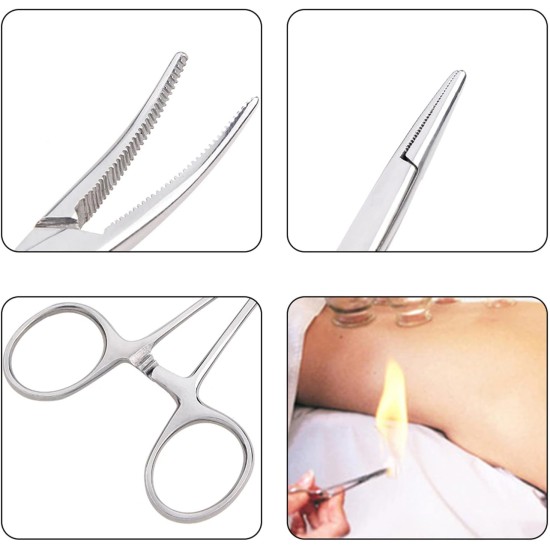YIYI Hemostat Forceps, 12.5CM Stainless Steel Dog Cat Pet Scissors Ear Hair Clamp (straight) YIYI Hemostat Forceps, 12.5CM Stainless Steel Dog Cat Pet Scissors Ear Hair Clamp (straight)