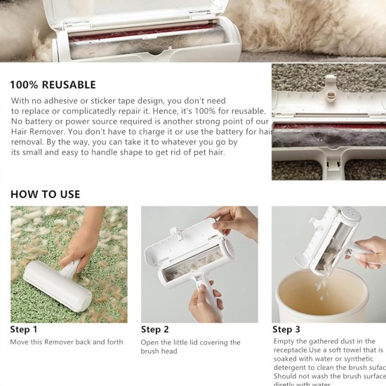 Yolistar Pet Hair Lint Brush, Self-Cleaning, Washable Fur and Lint Remover Roller with Collection Container, for Removing Dogs, Cat Hair from Furniture, Carpets, Bedding, Clothes Yolistar Pet Hair Lint Brush, Self-Cleaning, Washable Fur and Lint Remover Roller with Collection Container, for Removing Dogs, Cat Hair from Furniture, Carpets, Bedding, Clothes