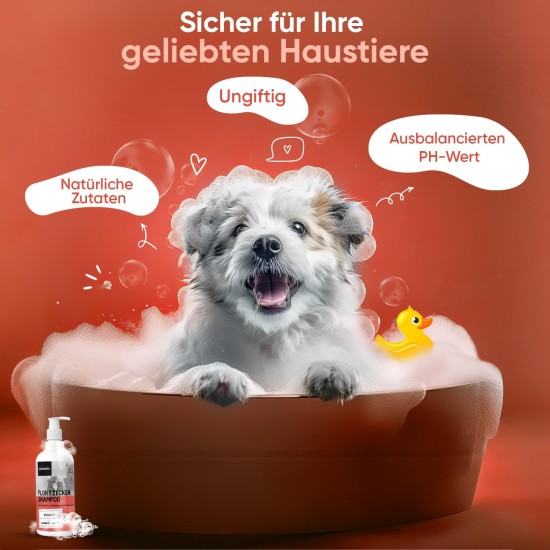animigo Flea Shampoo Dog & Cats 500 ml - Flea Remedy with Tea Tree Oil - Against Ticks, Fleas & Itching - Alternative to Flea Spray, Tick Collar, Flea Comb - With Coconut Oil, Almond Oil - Natural animigo Flea Shampoo Dog & Cats 500 ml - Flea Remedy with Tea Tree Oil - Against Ticks, Fleas & Itching - Alternative to Flea Spray, Tick Collar, Flea Comb - With Coconut Oil, Almond Oil - Natural