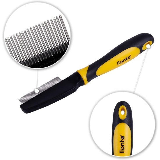 lionto Undercoat Brush, Non-Slip Handle & Removable Blade, Slim, Brush for Dogs & Cats, Gentle Grooming & Rounded Bristles, Dog Brush Suitable for Long & Short Coat, Rustproof lionto Undercoat Brush, Non-Slip Handle & Removable Blade, Slim, Brush for Dogs & Cats, Gentle Grooming & Rounded Bristles, Dog Brush Suitable for Long & Short Coat, Rustproof