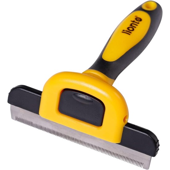 lionto Undercoat Brush, Non-Slip Handle & Removable Blade, Slim, Brush for Dogs & Cats, Gentle Grooming & Rounded Bristles, Dog Brush Suitable for Long & Short Coat, Rustproof lionto Undercoat Brush, Non-Slip Handle & Removable Blade, Slim, Brush for Dogs & Cats, Gentle Grooming & Rounded Bristles, Dog Brush Suitable for Long & Short Coat, Rustproof