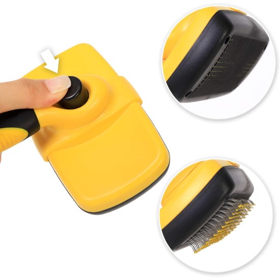 lionto Undercoat Brush, Non-Slip Handle & Removable Blade, Slim, Brush for Dogs & Cats, Gentle Grooming & Rounded Bristles, Dog Brush Suitable for Long & Short Coat, Rustproof lionto Undercoat Brush, Non-Slip Handle & Removable Blade, Slim, Brush for Dogs & Cats, Gentle Grooming & Rounded Bristles, Dog Brush Suitable for Long & Short Coat, Rustproof