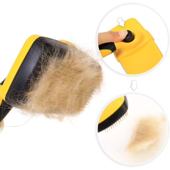 lionto Undercoat Brush, Non-Slip Handle & Removable Blade, Slim, Brush for Dogs & Cats, Gentle Grooming & Rounded Bristles, Dog Brush Suitable for Long & Short Coat, Rustproof lionto Undercoat Brush, Non-Slip Handle & Removable Blade, Slim, Brush for Dogs & Cats, Gentle Grooming & Rounded Bristles, Dog Brush Suitable for Long & Short Coat, Rustproof