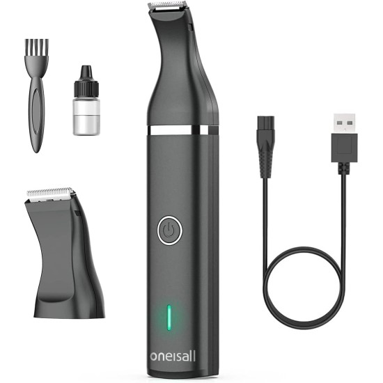 oneisall Paw Trimmer for Dogs with Double Blades, 2-Speed Clipper Dog Paws Quiet Dog Clipper for Paws, Eyes, Ears, Face, Body (White) oneisall Paw Trimmer for Dogs with Double Blades, 2-Speed Clipper Dog Paws Quiet Dog Clipper for Paws, Eyes, Ears, Face, Body (White)