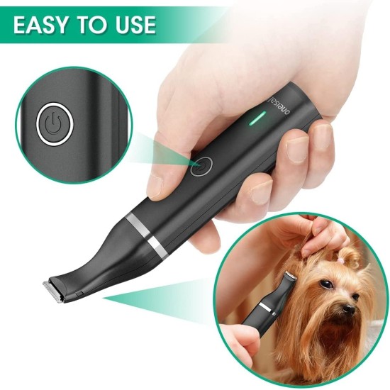 oneisall Paw Trimmer for Dogs with Double Blades, 2-Speed Clipper Dog Paws Quiet Dog Clipper for Paws, Eyes, Ears, Face, Body (White) oneisall Paw Trimmer for Dogs with Double Blades, 2-Speed Clipper Dog Paws Quiet Dog Clipper for Paws, Eyes, Ears, Face, Body (White)