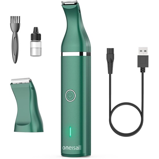 oneisall Paw Trimmer for Dogs with Double Blades, 2-Speed Clipper Dog Paws Quiet Dog Clipper for Paws, Eyes, Ears, Face, Body (White) oneisall Paw Trimmer for Dogs with Double Blades, 2-Speed Clipper Dog Paws Quiet Dog Clipper for Paws, Eyes, Ears, Face, Body (White)