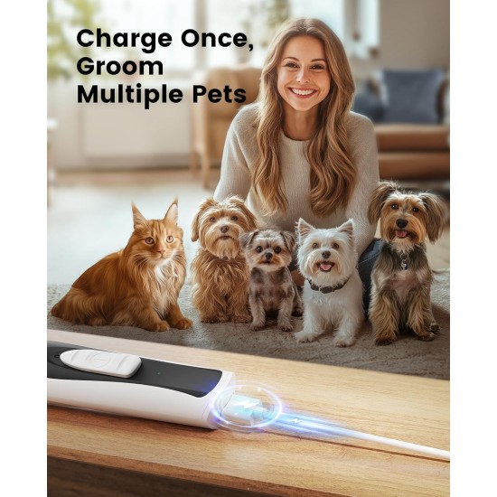 oneisall Paw Trimmer for Dogs with LED Light, Quiet Dog Paws Trimmer, Paw Trim Pro dr Paws, Rechargeable Clipper, Dog Clippers for Paws, Eyes, Ears, Face (White) oneisall Paw Trimmer for Dogs with LED Light, Quiet Dog Paws Trimmer, Paw Trim Pro dr Paws, Rechargeable Clipper, Dog Clippers for Paws, Eyes, Ears, Face (White)