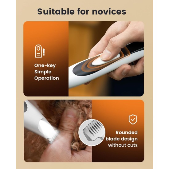 oneisall Paw Trimmer for Dogs with LED Light, Quiet Dog Paws Trimmer, Paw Trim Pro dr Paws, Rechargeable Clipper, Dog Clippers for Paws, Eyes, Ears, Face (White) oneisall Paw Trimmer for Dogs with LED Light, Quiet Dog Paws Trimmer, Paw Trim Pro dr Paws, Rechargeable Clipper, Dog Clippers for Paws, Eyes, Ears, Face (White)
