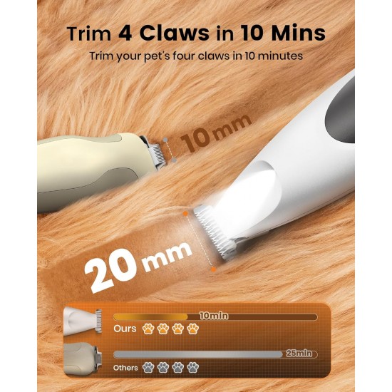 oneisall Paw Trimmer for Dogs with LED Light, Quiet Dog Paws Trimmer, Paw Trim Pro dr Paws, Rechargeable Clipper, Dog Clippers for Paws, Eyes, Ears, Face oneisall Paw Trimmer for Dogs with LED Light, Quiet Dog Paws Trimmer, Paw Trim Pro dr Paws, Rechargeable Clipper, Dog Clippers for Paws, Eyes, Ears, Face