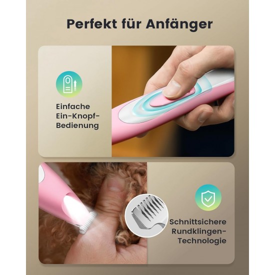 oneisall Paw Trimmer for Dogs with LED Light, Quiet Dog Paws Trimmer, Paw Trim Pro dr Paws, Rechargeable Clipper, Dog Clippers for Paws, Eyes, Ears, Face oneisall Paw Trimmer for Dogs with LED Light, Quiet Dog Paws Trimmer, Paw Trim Pro dr Paws, Rechargeable Clipper, Dog Clippers for Paws, Eyes, Ears, Face