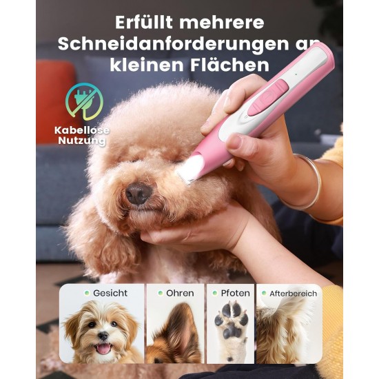 oneisall Paw Trimmer for Dogs with LED Light, Quiet Dog Paws Trimmer, Paw Trim Pro dr Paws, Rechargeable Clipper, Dog Clippers for Paws, Eyes, Ears, Face oneisall Paw Trimmer for Dogs with LED Light, Quiet Dog Paws Trimmer, Paw Trim Pro dr Paws, Rechargeable Clipper, Dog Clippers for Paws, Eyes, Ears, Face