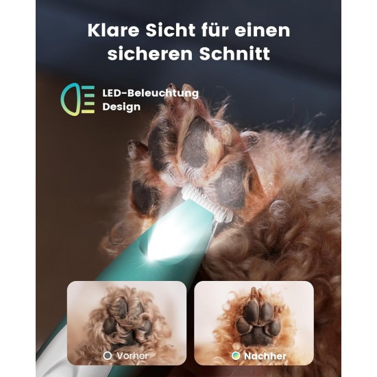 oneisall Paw Trimmer for Dogs with LED Light, Quiet Dog Paws Trimmer, Paw Trim Pro dr Paws, Rechargeable Clipper, Dog Clippers for Paws, Eyes, Ears, Face oneisall Paw Trimmer for Dogs with LED Light, Quiet Dog Paws Trimmer, Paw Trim Pro dr Paws, Rechargeable Clipper, Dog Clippers for Paws, Eyes, Ears, Face