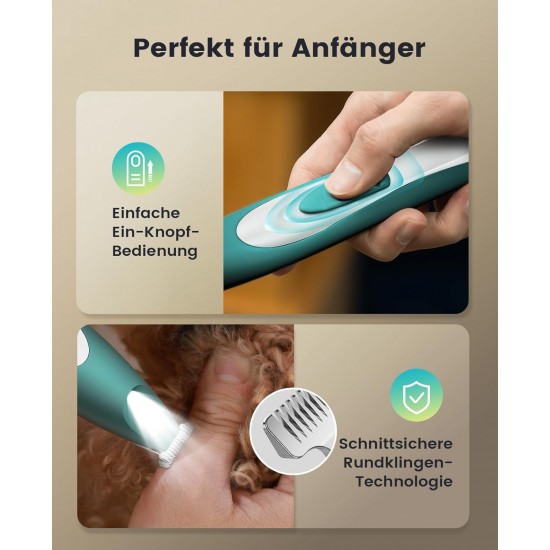 oneisall Paw Trimmer for Dogs with LED Light, Quiet Dog Paws Trimmer, Paw Trim Pro dr Paws, Rechargeable Clipper, Dog Clippers for Paws, Eyes, Ears, Face oneisall Paw Trimmer for Dogs with LED Light, Quiet Dog Paws Trimmer, Paw Trim Pro dr Paws, Rechargeable Clipper, Dog Clippers for Paws, Eyes, Ears, Face