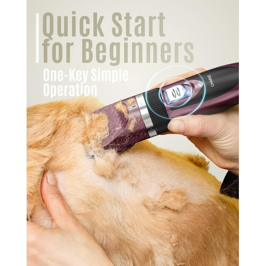 oneisall Quiet Dog Clipper Professional Clipper Dog Cat Pet Hair Clipper Electric Dog Trimmer Cordless Hair Clipper (Gold) oneisall Quiet Dog Clipper Professional Clipper Dog Cat Pet Hair Clipper Electric Dog Trimmer Cordless Hair Clipper (Gold)