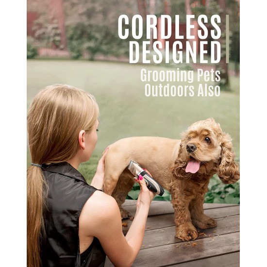 oneisall Quiet Dog Clipper Professional Clipper Dog Cat Pet Hair Clipper Electric Dog Trimmer Cordless Hair Clipper (Gold) oneisall Quiet Dog Clipper Professional Clipper Dog Cat Pet Hair Clipper Electric Dog Trimmer Cordless Hair Clipper (Gold)