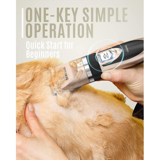 oneisall Quiet Dog Clipper Professional Clipper Dog Cat Pet Hair Clipper Electric Dog Trimmer Cordless Hair Clipper (Gold) oneisall Quiet Dog Clipper Professional Clipper Dog Cat Pet Hair Clipper Electric Dog Trimmer Cordless Hair Clipper (Gold)