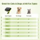 pecute Dog Brush, Cat Brush, Pet Brush, Self-Cleaning Slicker Brush, Dog Comb Fur Brush, Massage Grooming Brush for Cats, Dogs, Long Hair (Large, Black)