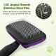 pecute Dog Brush, Cat Brush, Pet Brush, Self-Cleaning Slicker Brush, Dog Comb Fur Brush, Massage Grooming Brush for Cats, Dogs, Long Hair (Large, Black)
