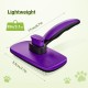pecute Dog Brush, Cat Brush, Pet Brush, Self-Cleaning Slicker Brush, Dog Comb Fur Brush, Massage Grooming Brush for Cats, Dogs, Long Hair (Large, Black)