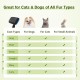 pecute Dog Brush, Cat Brush, Pet Brush, Self-Cleaning Slicker Brush, Dog Comb Fur Brush, Massage Grooming Brush for Cats, Dogs, Long Hair (Large, Black)