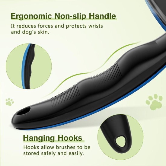 pecute Dog Brush, Cat Brush, Pet Brush, Self-Cleaning Slicker Brush, Dog Comb Fur Brush, Massage Grooming Brush for Cats, Dogs, Long Hair (Large, Black) pecute Dog Brush, Cat Brush, Pet Brush, Self-Cleaning Slicker Brush, Dog Comb Fur Brush, Massage Grooming Brush for Cats, Dogs, Long Hair (Large, Black)