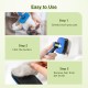 pecute Dog Brush, Cat Brush, Pet Brush, Self-Cleaning Slicker Brush, Dog Comb Fur Brush, Massage Grooming Brush for Cats, Dogs, Long Hair (Large, Black)