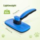 pecute Dog Brush, Cat Brush, Pet Brush, Self-Cleaning Slicker Brush, Dog Comb Fur Brush, Massage Grooming Brush for Cats, Dogs, Long Hair (Large, Black)