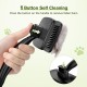 pecute Dog Brush, Cat Brush, Pet Brush, Self-Cleaning Slicker Brush, Dog Comb Fur Brush, Massage Grooming Brush for Cats, Dogs, Long Hair (Large, Black)