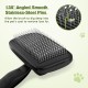 pecute Dog Brush, Cat Brush, Pet Brush, Self-Cleaning Slicker Brush, Dog Comb Fur Brush, Massage Grooming Brush for Cats, Dogs, Long Hair (Large, Black)