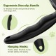 pecute Dog Brush, Cat Brush, Pet Brush, Self-Cleaning Slicker Brush, Dog Comb Fur Brush, Massage Grooming Brush for Cats, Dogs, Long Hair (Large, Black)