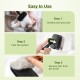 pecute Dog Brush, Cat Brush, Pet Brush, Self-Cleaning Slicker Brush, Dog Comb Fur Brush, Massage Grooming Brush for Cats, Dogs, Long Hair (Large, Black)