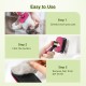 pecute Dog Brush, Cat Brush, Pet Brush, Self-Cleaning Slicker Brush, Dog Comb Fur Brush, Massage Grooming Brush for Cats, Dogs, Long Hair (Large, Black)