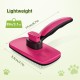 pecute Dog Brush, Cat Brush, Pet Brush, Self-Cleaning Slicker Brush, Dog Comb Fur Brush, Massage Grooming Brush for Cats, Dogs, Long Hair (Large, Black)