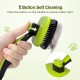 pecute Dog Brush, Cat Brush, Pet Brush, Self-Cleaning Slicker Brush, Dog Comb Fur Brush, Massage Grooming Brush for Cats, Dogs, Long Hair (Large, Black)